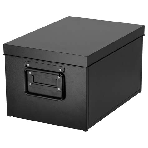 black metal storage boxes|black storage boxes ikea.